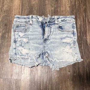 AMERICAN EAGLE DENIM RIPPED SHORTS
